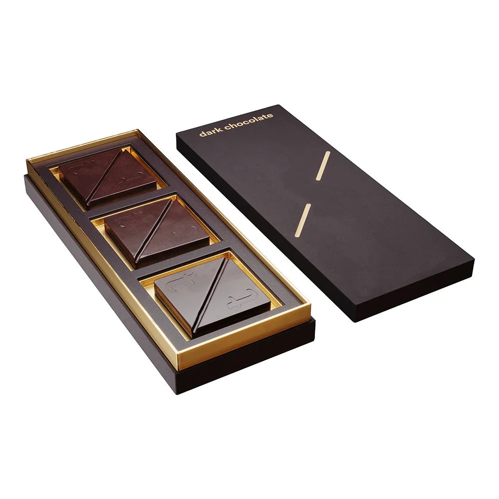 Chocolate Two Piece Box - grey chipboard gift box