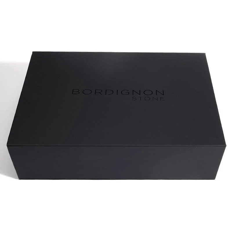 Magnetic Flip Box - grey chipboard gift box